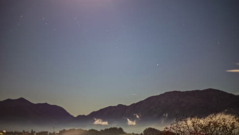 시간의 흐름, 움직이는 별, 밤의 구름 형성, 은 가시성, 천문학