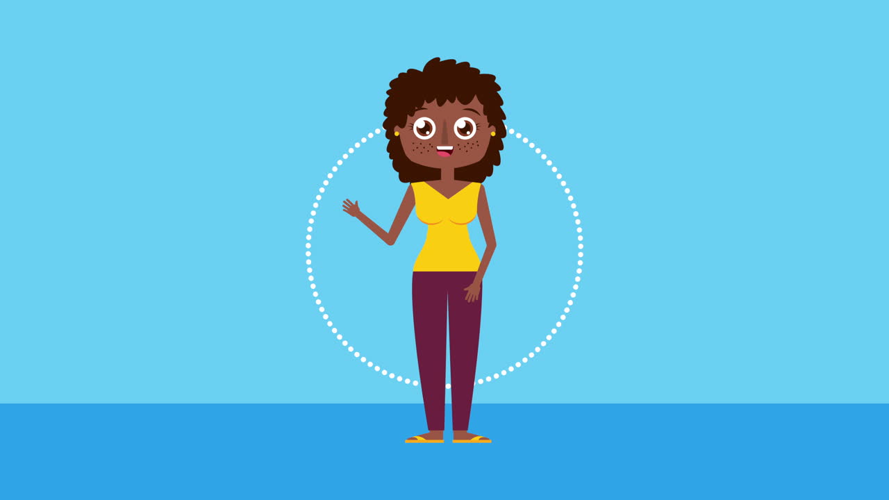 feliz tarjeta de día de la mujer con mujer afro