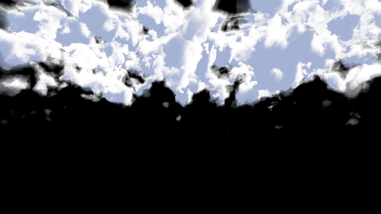 la animación de nubes en 4k. el estado de las nubes cambia con el tiempo. los rayos del sol dejan luz y sombra en las nubes.