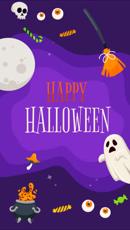 An-animation-of-a-Flat-background-for-halloween-season-celebration