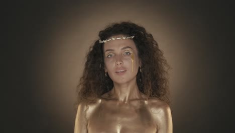 golden goddess portrait
