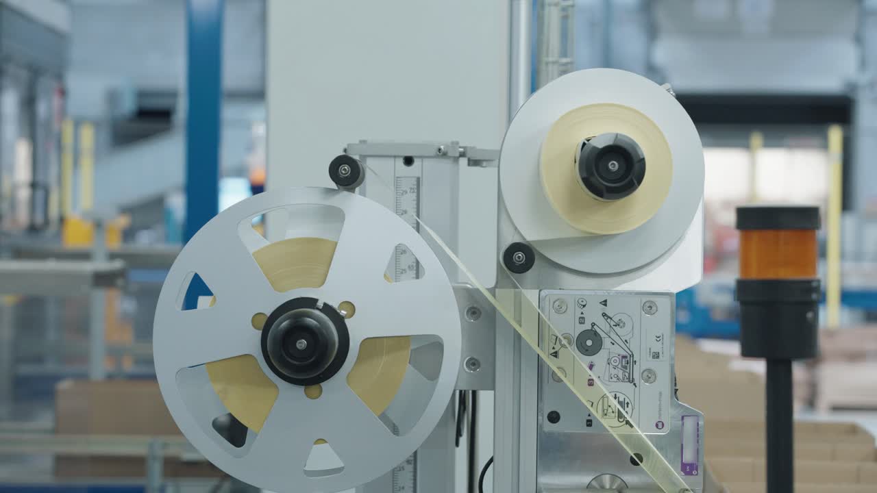 A streamlined conveyor belt machine, production line in France
