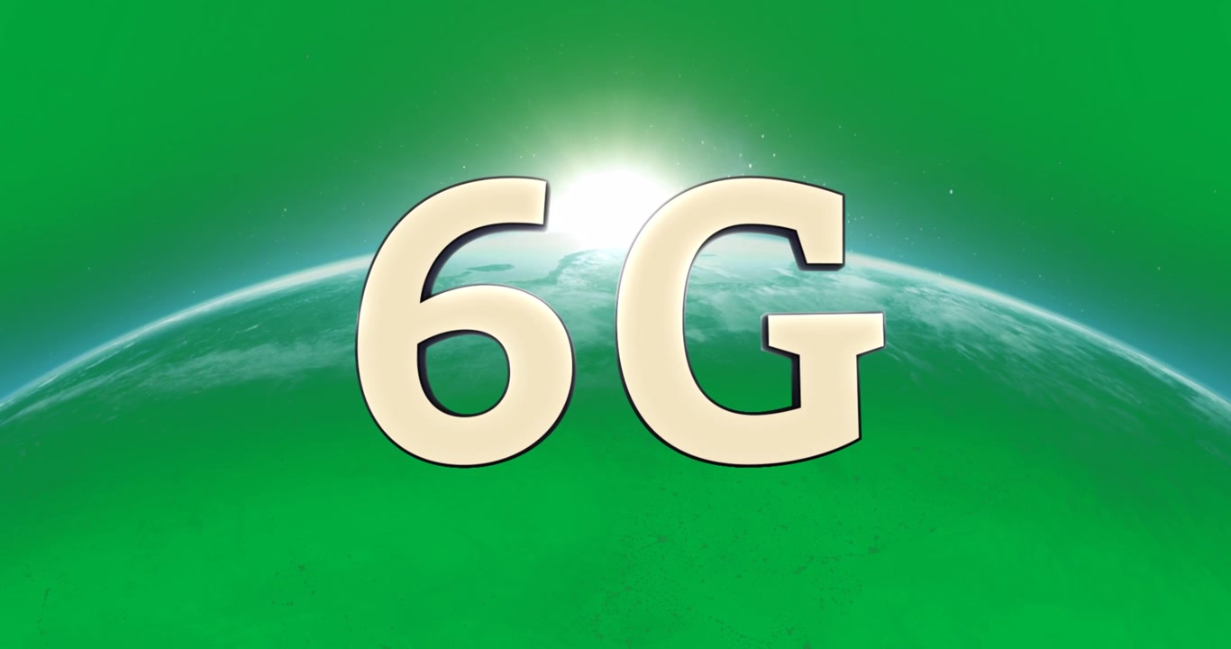 6G Technology Concept with Earth Sunrise Background