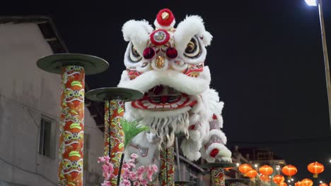 close-up-lion-dance-performance,-a-cornerstone-of-Chinese-New-Year-celebrations