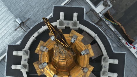 golden dome of a church, aerial view