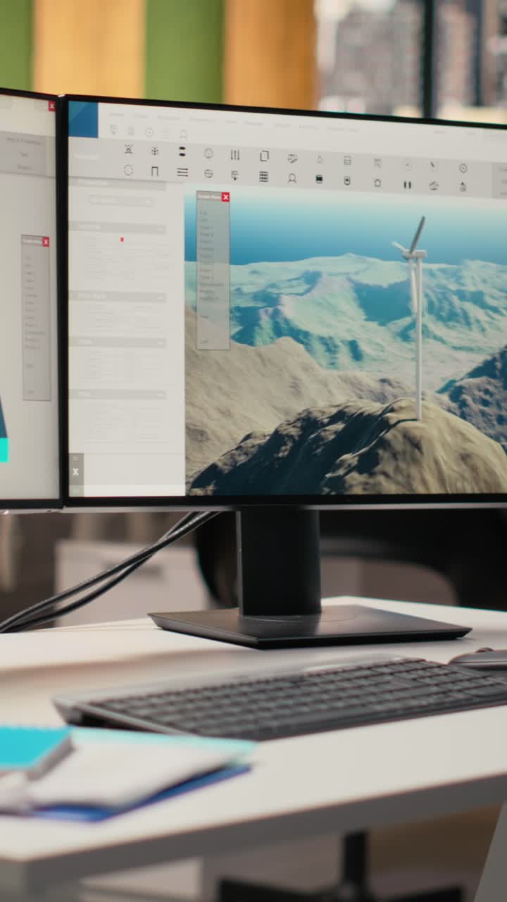 Wind turbine CAD design software used for sustainable energy research