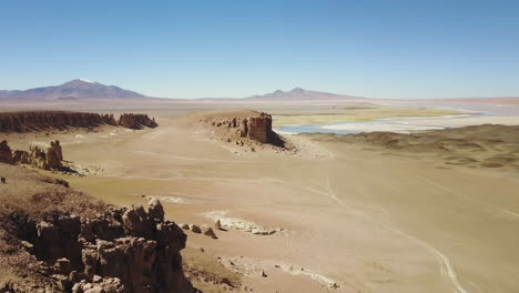 Aerial-view-of-Tara's-Cathedrals-in-Atacama-Desert