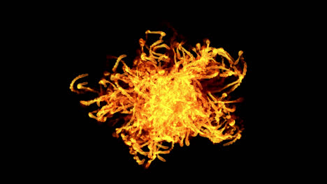 fire and explosion slow motion with alpha channel transparent background sparks heat flames