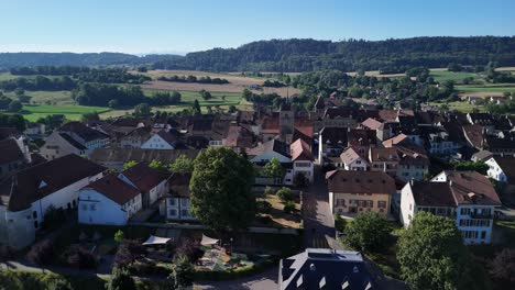 avenches medieval town switzerland aventicum former capital roman helvetia europe aerial