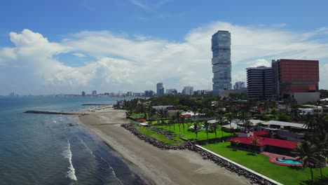 aerial view of beach houses in boca del rio, veracuz