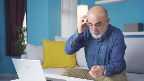 The-old-man-gets-upset-when-he-receives-bad-news-about-his-health.