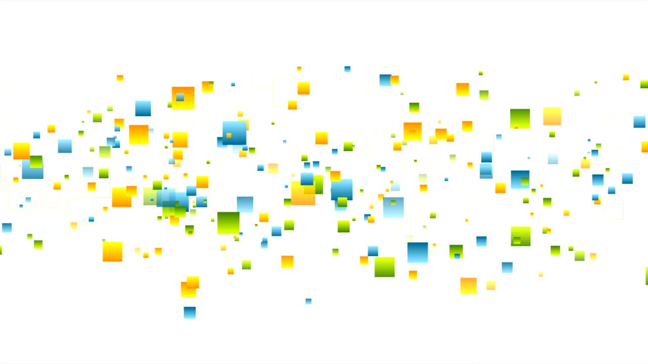 다채로운 반이는 사각형 추상적인 기하학 비디오 애니메이션