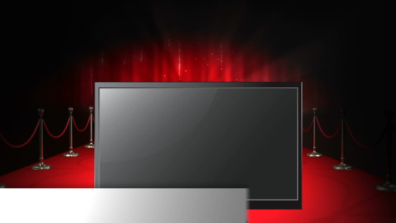 스크린과 레드 카의 애니메이션과 뉴스 텍스트