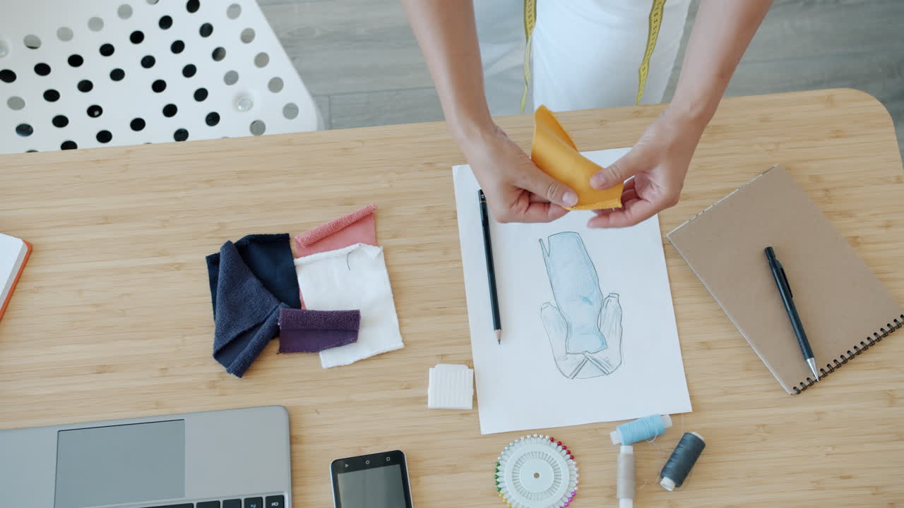 diseñador de moda en el trabajo