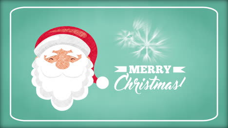 merry christmas animation with santa claus head