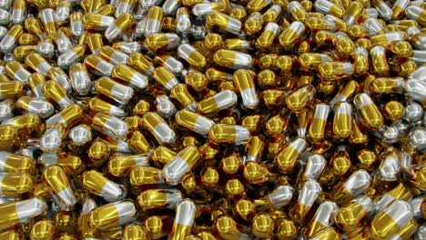 manufacture of medicines. pills on the production line