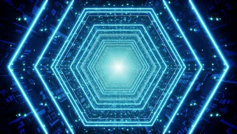 tecnología de luz hexagonal túnel vj bucle