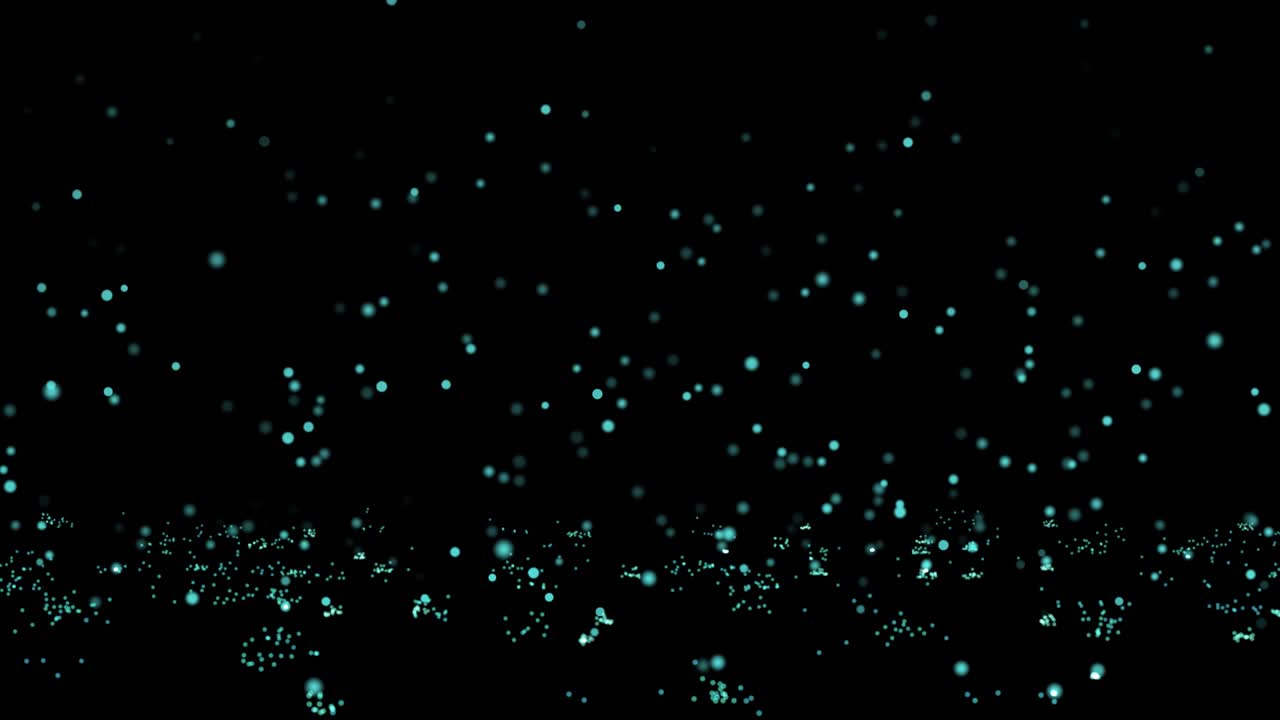 Particles fall onto black soil