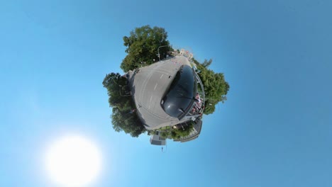 little planet format of munich in germany