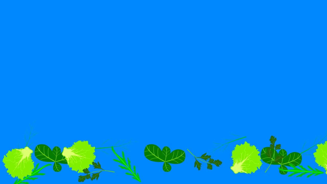 elementos de vegetales animación croma clave de fondo extraíble, bucle sin costuras