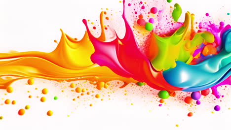 a vibrant burst of color on a blank canvas