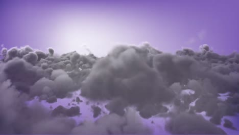 animación del cielo lleno de nubes en movimiento