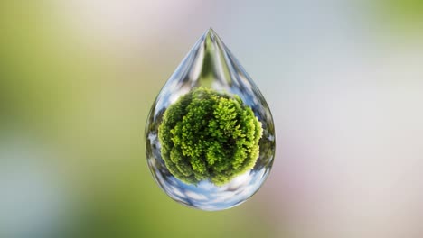 a single droplet of water beautifully captures the essence of nature, showcasing the stunning beauty of our environment and the importance of conservation efforts