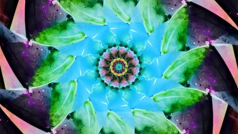 Kaleidoskopisches-Mandala-Mit-Geometrischem-Design