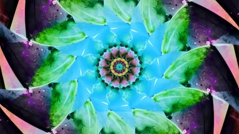 kaleidoscopic mandala with geometric desing