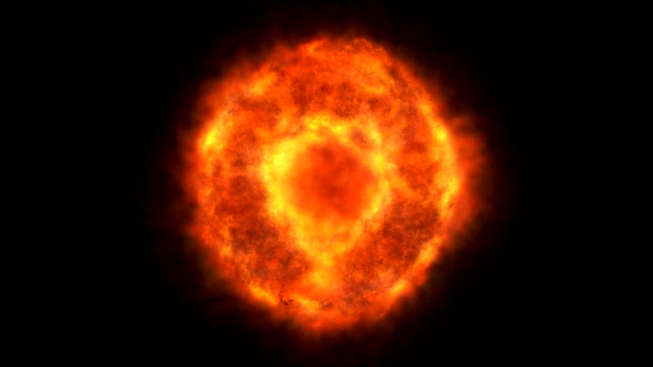 abstract fire ball 4k