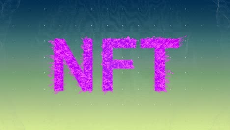 animation of nft text over grid