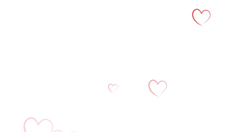 Red-particles-floating-against-multiple-red-heart-icons-falling-against-white-background