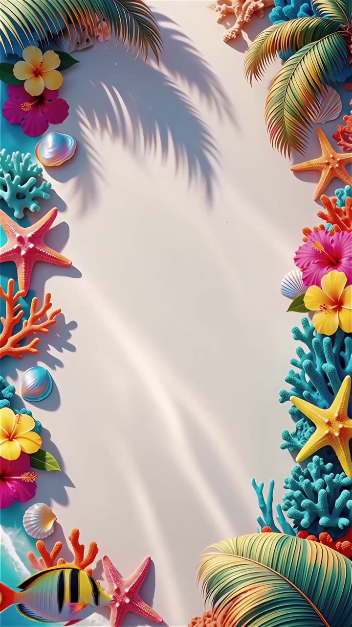 Tropical Summer Background Animation 4K