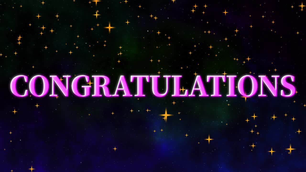 축하 메시지 텍스트 애니메이션 모션 그래픽