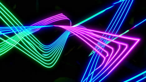 rutas de luz de neón abstractas