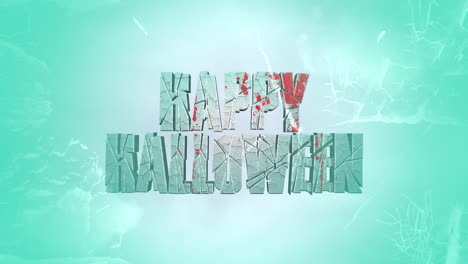 feliz halloween en textura de invierno con nieve y hielo