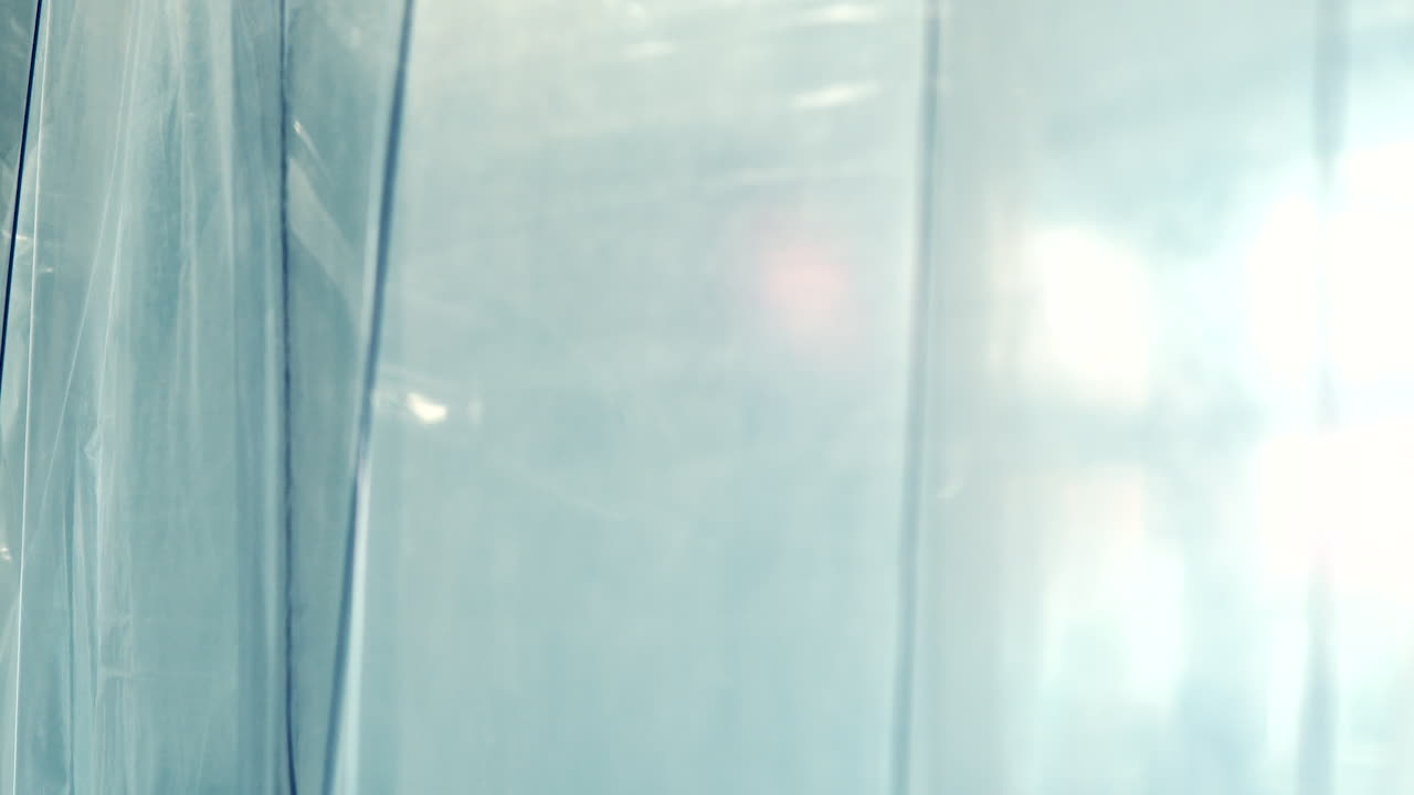 cortina de plástico pvc - rayas largas para proteger la zona infecciosa en el hospital - cerrar