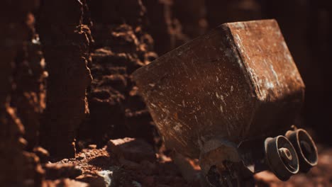 abandoned gold mine trolley used to cart ore during the gold rush