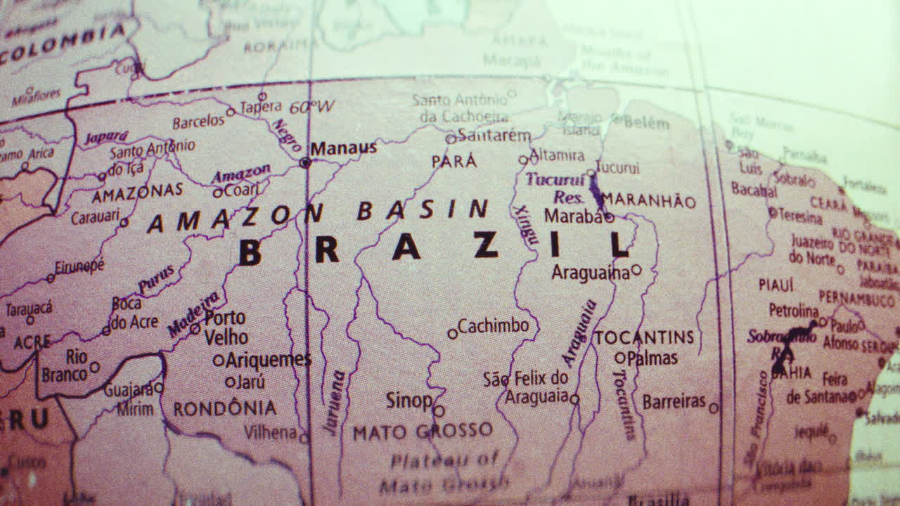 Map of Brazil and the Amazon Basin