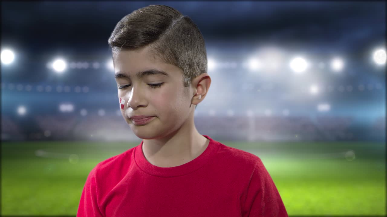 niño celebrando el gol de croacia