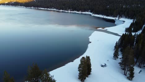 west end of donner lake after heavy winter