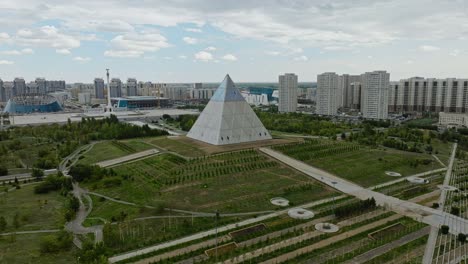 Iconic-Palace-of-Peace-and-Reconciliation-In-Astana,-Kazakhstan