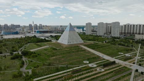 iconic palace of peace and reconciliation in astana, kazakhstan