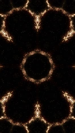 vj loop gold neon kaleidoscope. vertical looped video