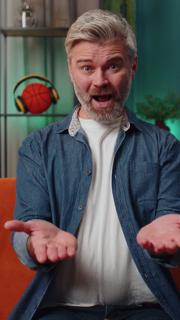 Middleaged man asking why what reason of failure demonstrating disbelief irritation by troubles