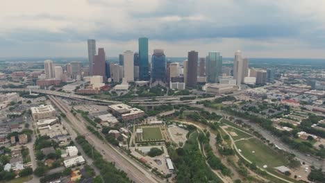 houston texas skyline downtown aerial 4