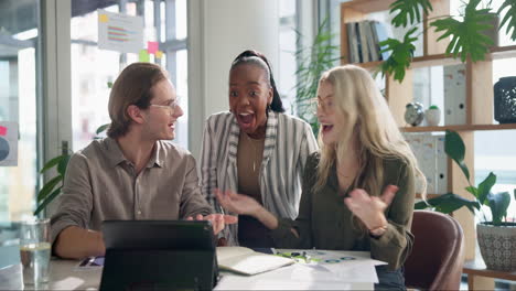 successful business team celebrating