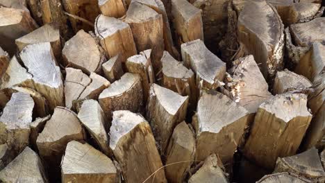 sliding motion of firewood stacked in a pile