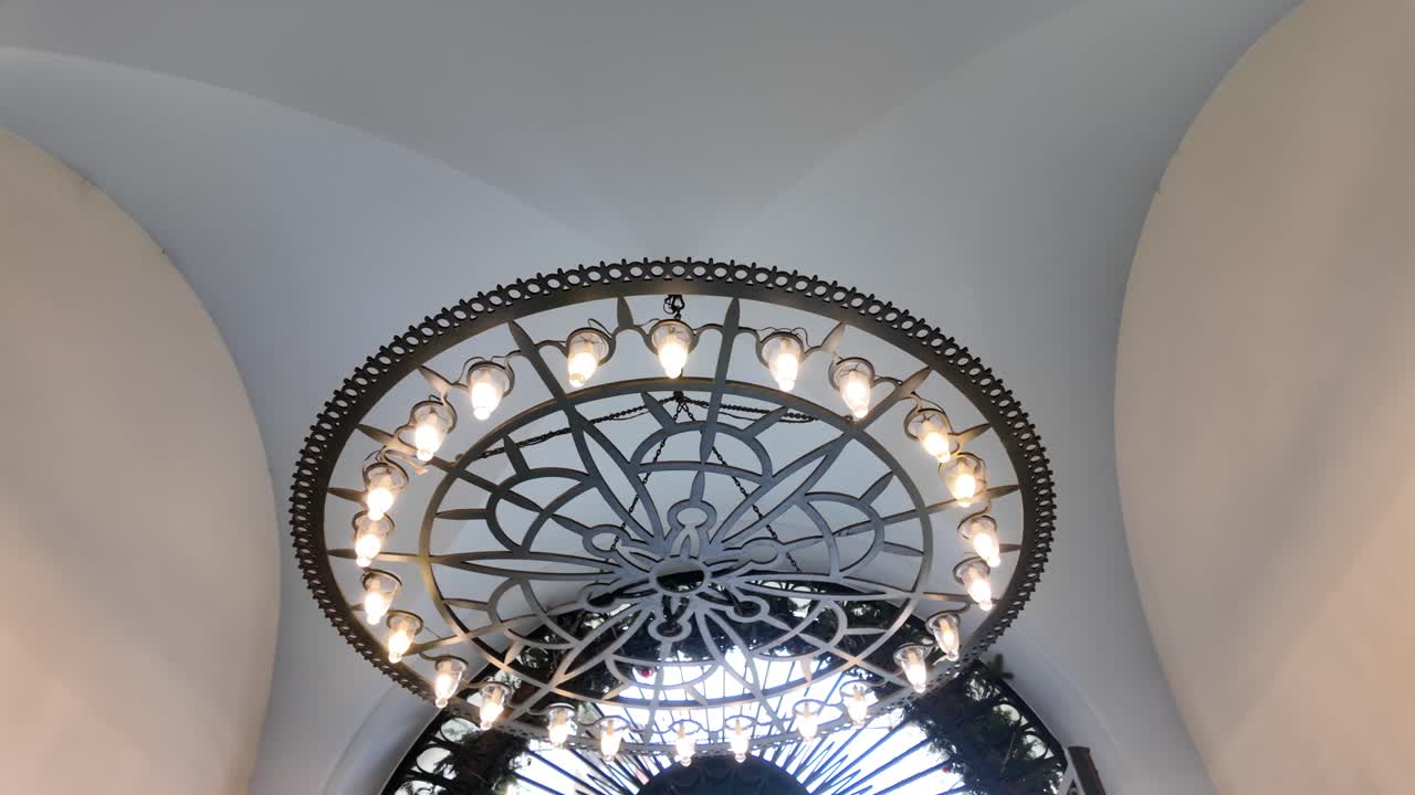 Chandelier in a Vaulted Ceiling