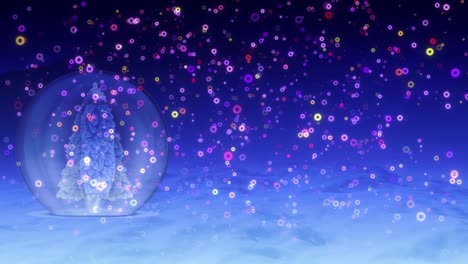 christmas tree decorated christmas and new year party or decoration idea animation snowflake with a